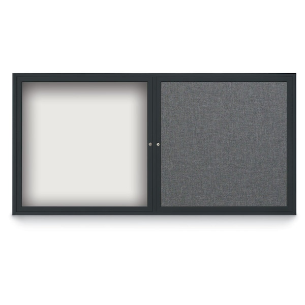 Corkboard, 72"x36", Medium Grey/Black